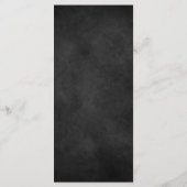 Smokey Dark Black Rose Bouquet Wedding Menükarte (Rückseite)