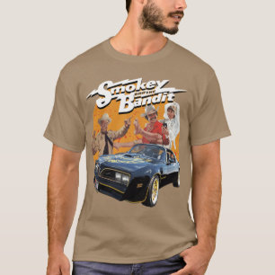 Smokey der Bandit Lächeln Gesichts Kunst lustig T-Shirt