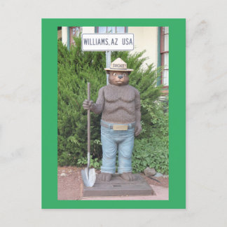 Smokey der Bär auf Route 66 Postkarte