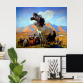 Smokey Face N C Wyeth Circa 1917 Poster (Heimbüro)