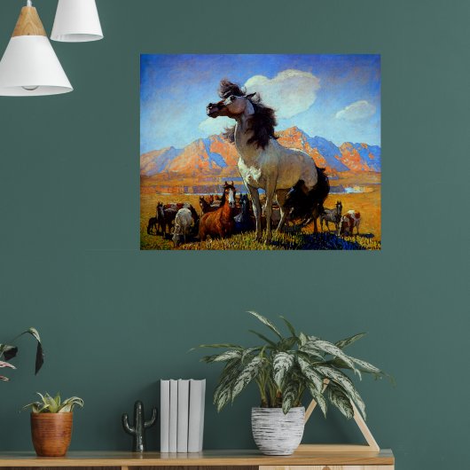 Smokey Face N C Wyeth Circa 1917 Poster (Wohnzimmer 1)