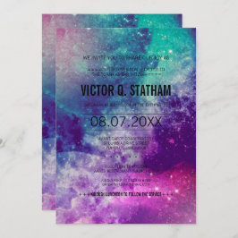 Smokey Galaxy Bar Mitzvah Party Einladung