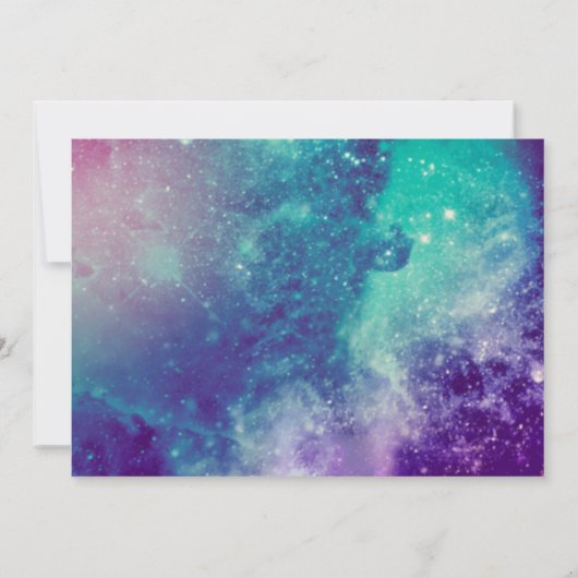 Smokey Galaxy Probe Dinner Cards Einladung (Rückseite)