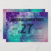 Smokey Galaxy Probe Dinner Cards Einladung (Vorne/Hinten)