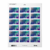 Smokey Galaxy Wedding Address Labels Adressaufkleber (Vorne)