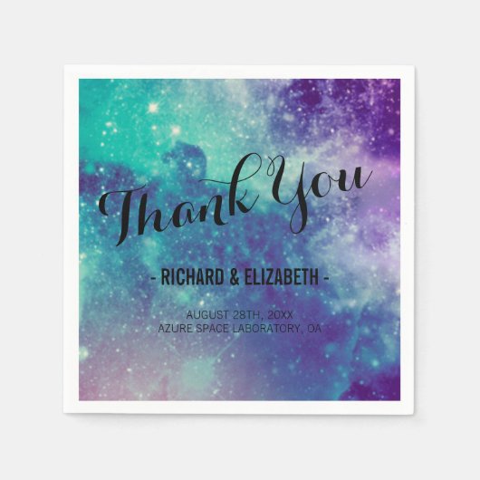 Smokey Galaxy Wedding Napkins Serviette (Vorderseite)