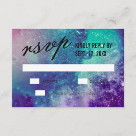 Smokey Galaxy Wedding RSVP Cards