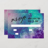 Smokey Galaxy Wedding RSVP Cards (Vorne/Hinten)