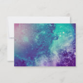 Smokey Galaxy Wedding RSVP Cards Karte (Rückseite)