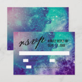 Smokey Galaxy Wedding RSVP Cards Karte (Vorne/Hinten)
