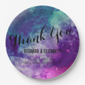 Smokey Galaxy Wedding Tellers Pappteller (Vorderseite)