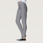 Smokey Gray Diamond Pattern Frauen Leggings (Links)