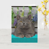 "Smokey" Greeting Card Karte (Gelbe Blume)