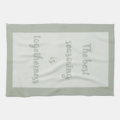 Smokey grün - Weiß Geschirrtuch (Horizontal)