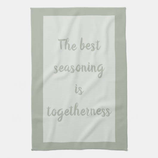 Smokey grün - Weiß Geschirrtuch (Vertikal)