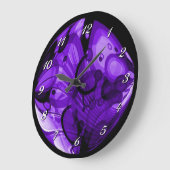 Smokey lila abstrakte Wand-Uhr Große Wanduhr (Winkel)