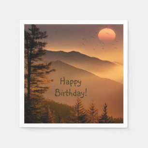 Smokey Mountains Geburtstag Napkins Serviette