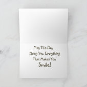 Smokey Mountains glücklich Geburtstag Dankeskarte (Innenseite)