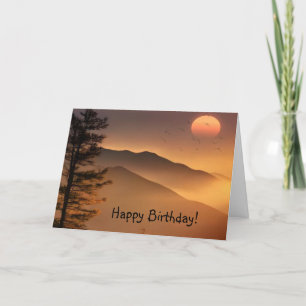 Smokey Mountains glücklich Geburtstag Dankeskarte
