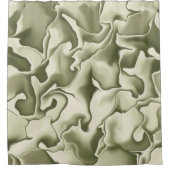 Smokey Olive Green und Tan Duschvorhang (Vorderseite)