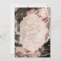 Smokey Pink Galaxy Aquarell Gold Sweet l6