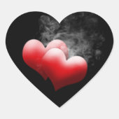 Smokey Red Hearts Stickers (Vorderseite)