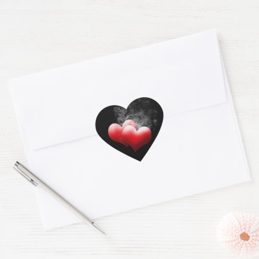 Smokey Red Hearts Stickers (Umschlag)