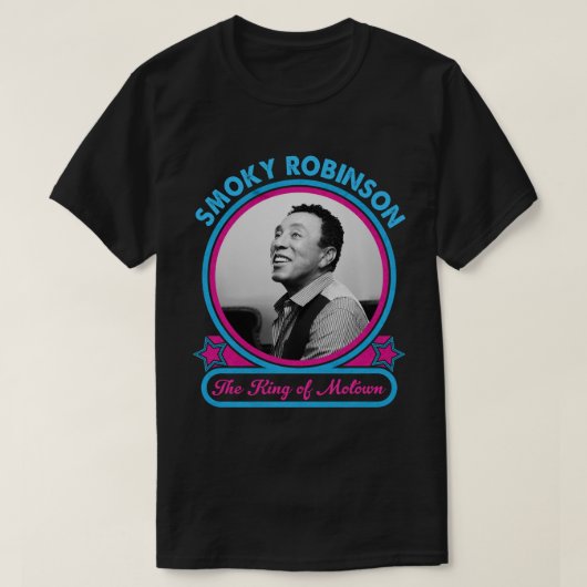 Smokey Robinson der König von Motown T-Shirt (Design vorne)