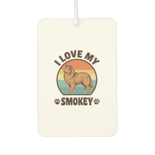 Smokey Sheltie Hund Vintage Sonnenuntergang Shirt  Autolufterfrischer