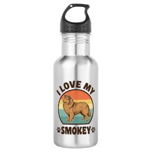 Smokey Sheltie Hund Vintage Sonnenuntergang Shirt Edelstahlflasche