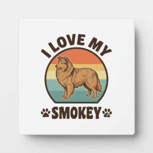 Smokey Sheltie Hund Vintage Sonnenuntergang Shirt Fotoplatte