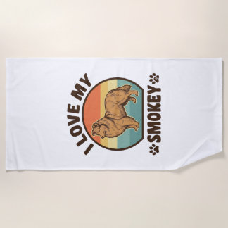 Smokey Sheltie Hund Vintage Sonnenuntergang Shirt  Strandtuch