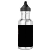 Smokey Skull Head Gothic Schwarz-Weiß Cool Edelstahlflasche (Rechts)