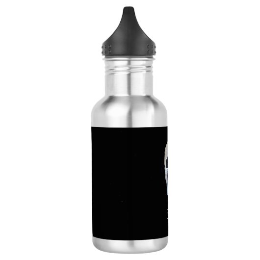 Smokey Skull Head Gothic Schwarz-Weiß Cool Edelstahlflasche (Links)