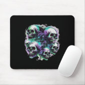 Smokey Skulls Ghost Flying Halloween Fall Fun T-Sh Mousepad (Mit Mouse)