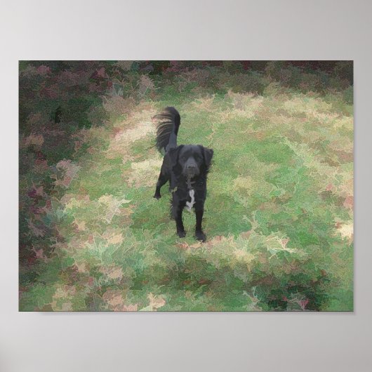 Smokey Soft and Simple Abstrakt Painting Poster (Vorne)