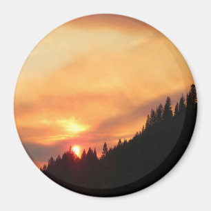 Smokey Sunset über den Bergen... Magnet