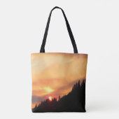 Smokey Sunset über den Bergen... Tasche (Rückseite)