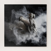 Smokey White Dragon Puzzle (Horizontal)