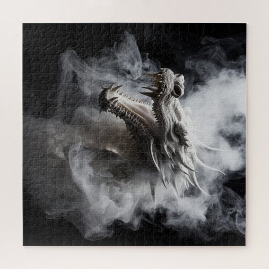 Smokey White Dragon Puzzle (Horizontal)