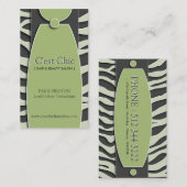Smokey Zebra-Druck-Visitenkarten Visitenkarte (Vorne/Hinten)
