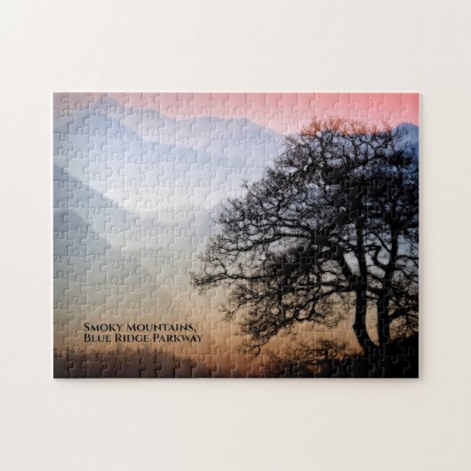 Smokies Blue Ridge Parkway Sunset Fotografie Puzzle (Horizontal)