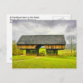 Smokies Cades Cove Cantilever Barn Tipton Platz Postkarte (Vorne/Hinten)
