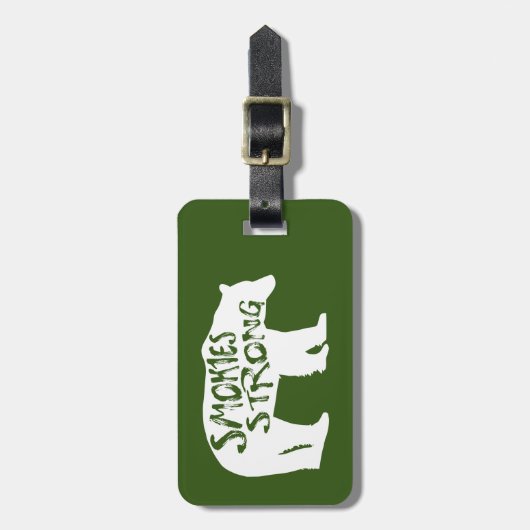 Smokies Starker Bär Gepäckanhänger (Vorderseite vertikal)