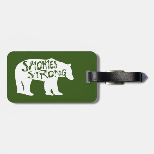Smokies Starker Bär Gepäckanhänger (Rückseite horizontal)