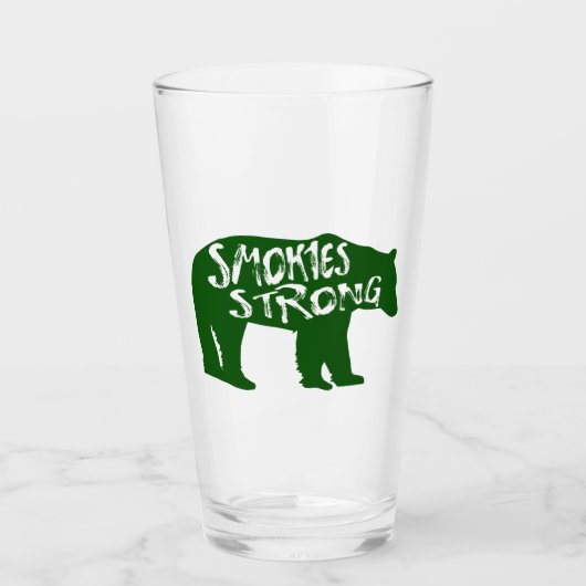 Smokies Starker Bär Glas (Vorderseite)