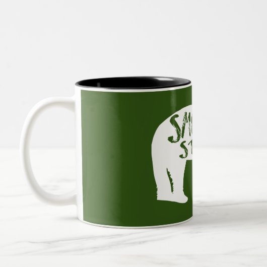 Smokies Starker Bär Zweifarbige Tasse (Links)