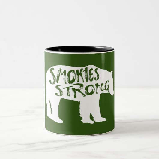 Smokies Starker Bär Zweifarbige Tasse (Mittel)