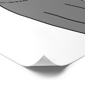 Smokiger grauer KatzenCartoon. Poster (Ecke)