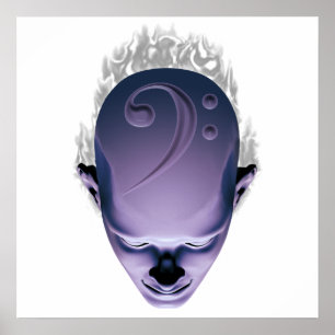 Smokin-Bass-Kopf Poster